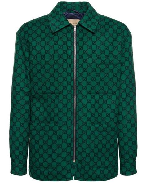 gucci monogram padded wool-felt bomber jacket|Gucci monogrammed jacket.